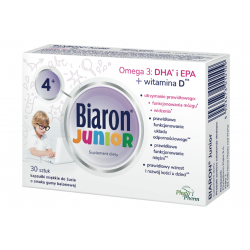 Biaron Junior witamina D dla dzieci powyżej 4 roku życia i dorosłych 30 kapsułek
