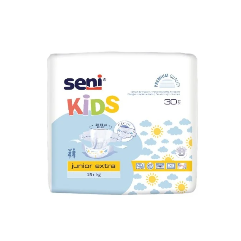 Seni Kids Junior Extra Pieluchomajtki 15+ kg 30 sztuk