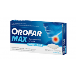 Orofar Max 2mg + 1mg 30 pastylek
