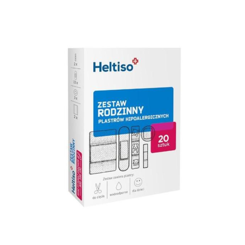 Heltiso Plastry hipoalergiczne zestaw rodzinny 20 sztuk