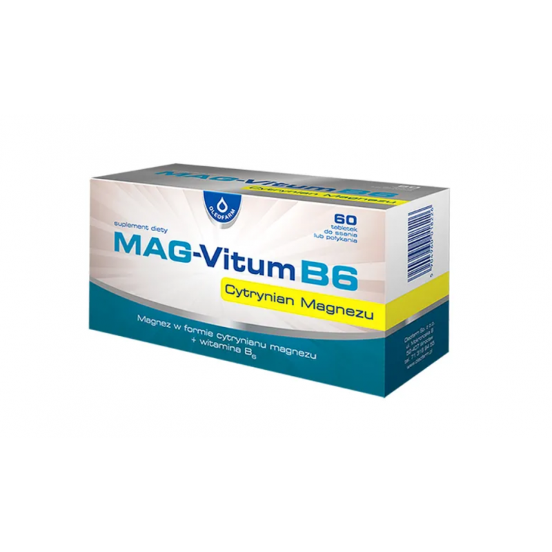 Mag-Vitum B6 Cytrynian Magnezu Oleofarm 60 tabletek