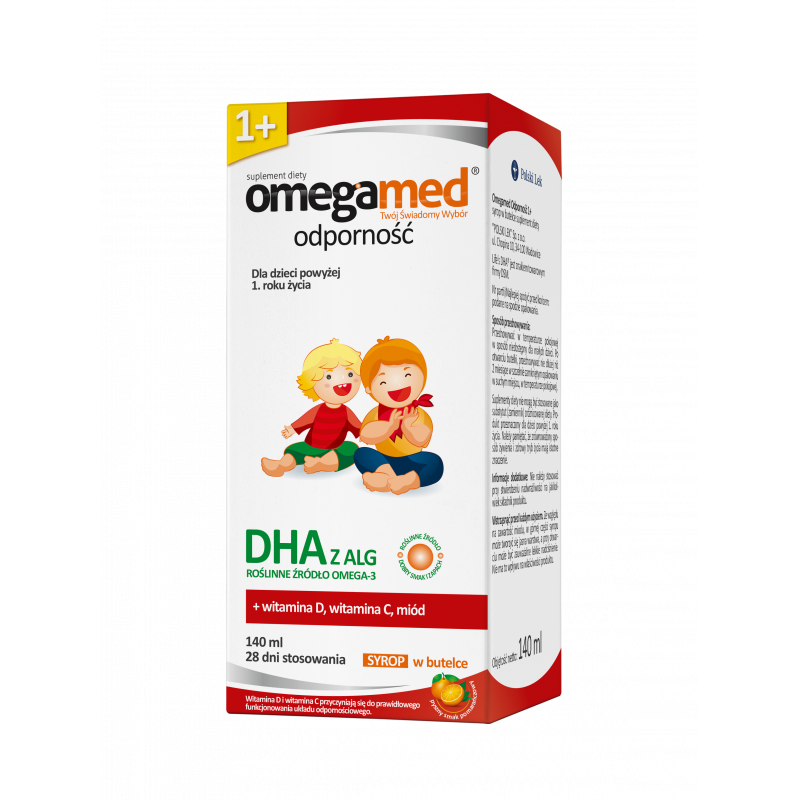 OmegaMed Odporność 1+ syrop dla dzieci powyżej 1 roku życia 140ml