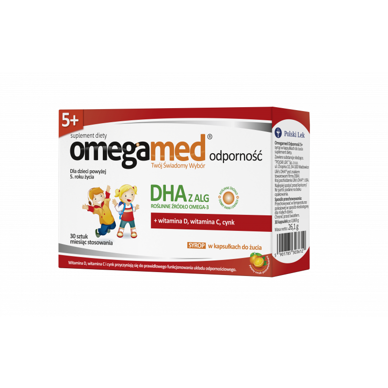 OmegaMed Odporność 5+ syrop w kapsułkach do żucia 30 sztuk