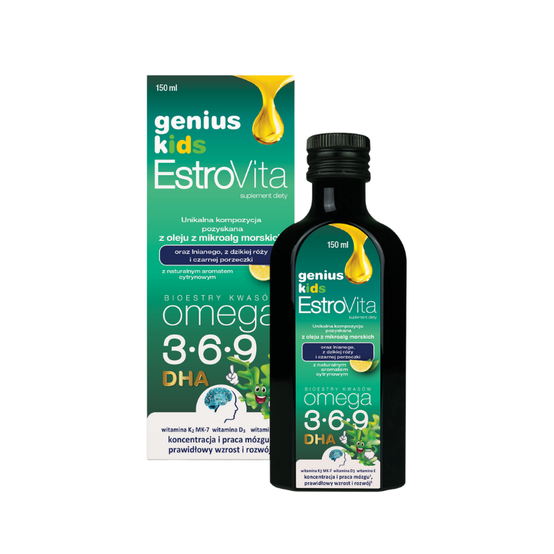 EstroVita Genius Kids Cytryna omega 3-6-9, 150ml