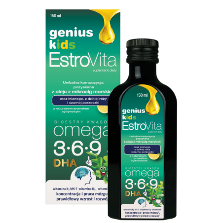 EstroVita Genius Kids Cytryna omega 3-6-9, 150ml