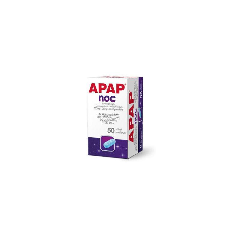 Apap Noc (50mg+25mg) 50 tabletek