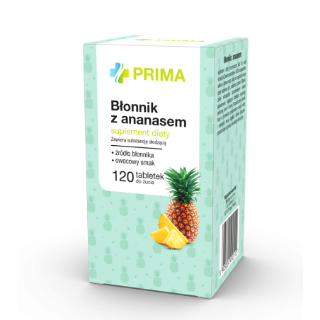 PRIMA Błonnik z ananasem 120 tabletek do żucia