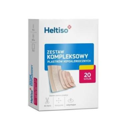 Heltiso Plastry hipoalergiczne zestaw kompleksowy 20 sztuk