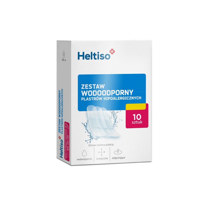 Heltiso zestaw wodoodporny plastrów hipoalergicznych 10 sztuk