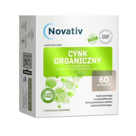 Novativ Cynk Organiczny 60 kapsułek