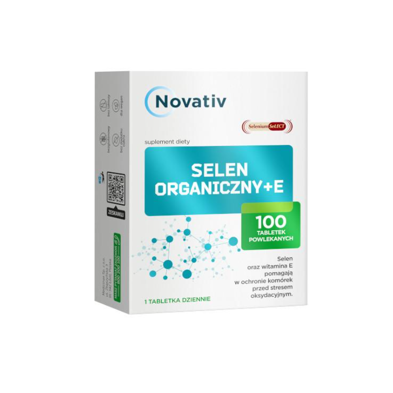 Novativ Selen Organiczny + E 100 tabletek