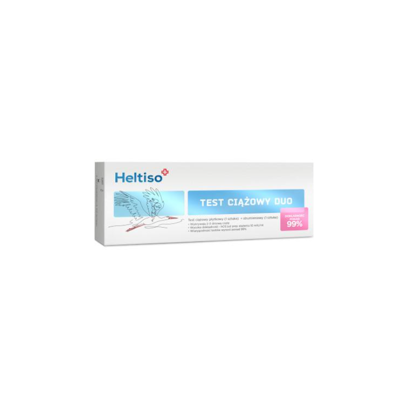 Heltiso test ciążowy Duo do użytku domowego 2 sztuki