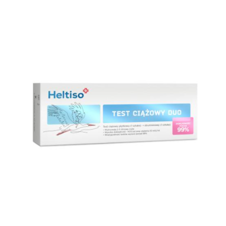 Heltiso test ciążowy Duo do użytku domowego 2 sztuki