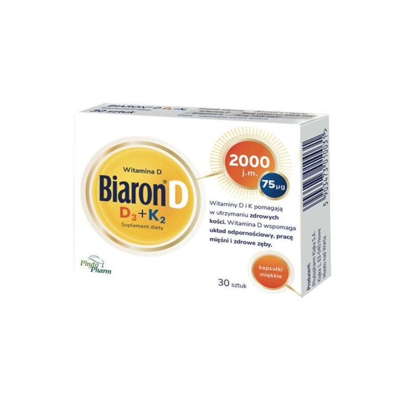 Biaron D D3 + K2 30 kapsułek Phytopharm