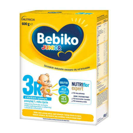 Bebiko Junior 3R NUTRIflor Expert odżywcza formuła na bazie mleka 600g