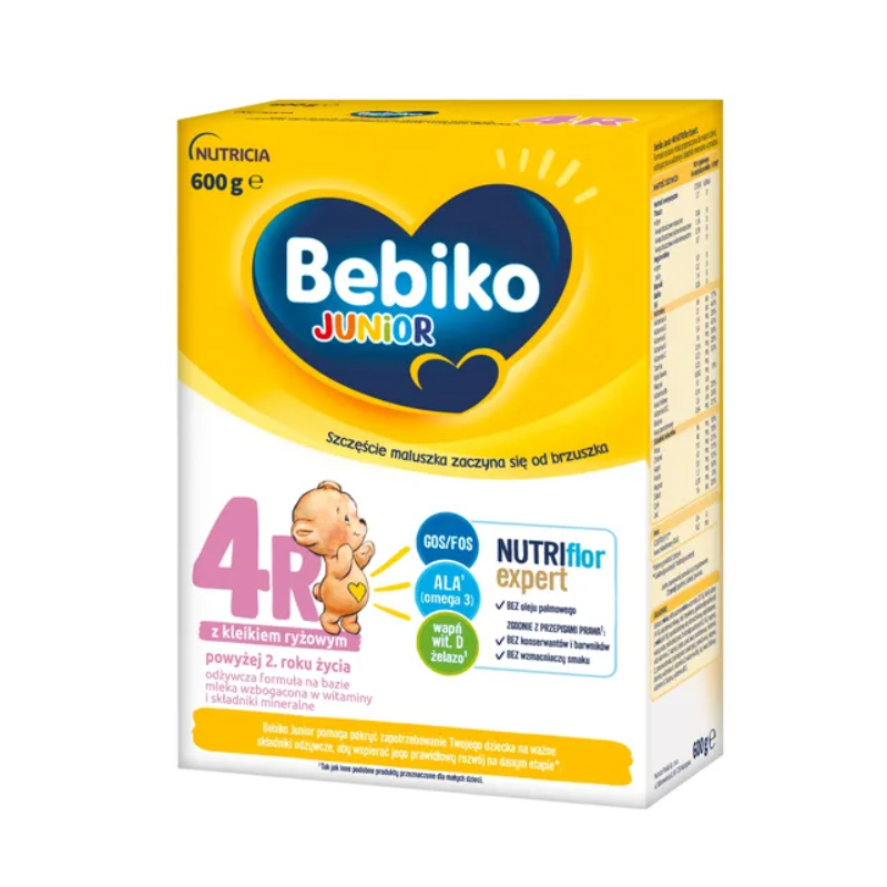 Bebiko Junior 4R NUTRIflor Expert odżywcza formuła na bazie mleka dla dzieci powyżej 2. roku życia 600g