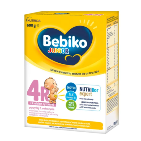 Bebiko Junior 4R NUTRIflor Expert odżywcza formuła na bazie mleka dla dzieci powyżej 2. roku życia 600g