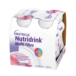 Nutridrink Multi Fibre o smaku truskawkowym 4x125 ml