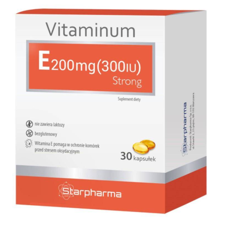 Vitaminum E 200 mg (300IU) Strong 30 kapsułek