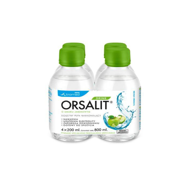 Orsalit Drink o smaku jabłkowym 4 x 200ml