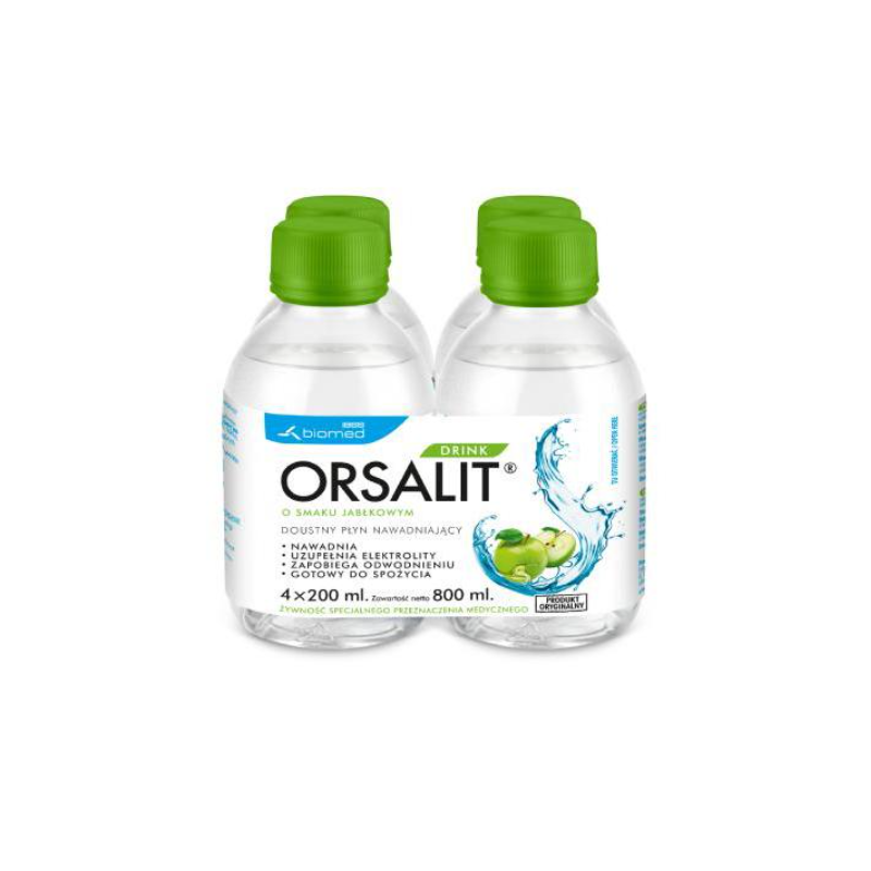 Orsalit Drink o smaku jabłkowym 4x200ml