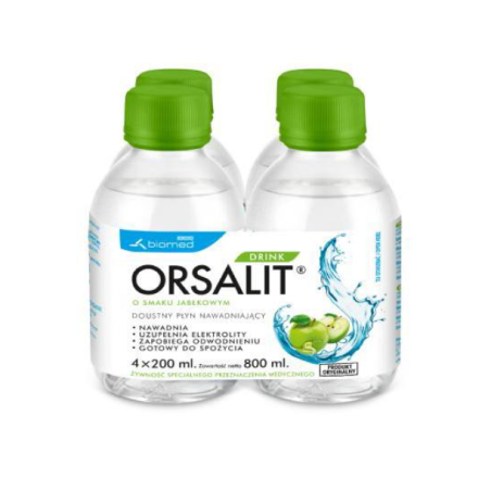 Orsalit Drink o smaku jabłkowym 4x200ml