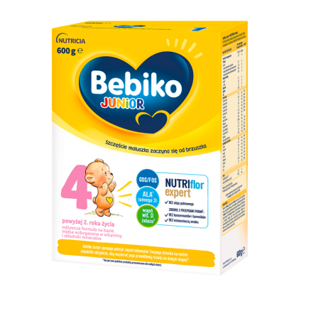 Bebiko Junior 4 NUTRIflor Expert Mleko modyfikowane dla dzieci powyżej 2. roku życia 600g