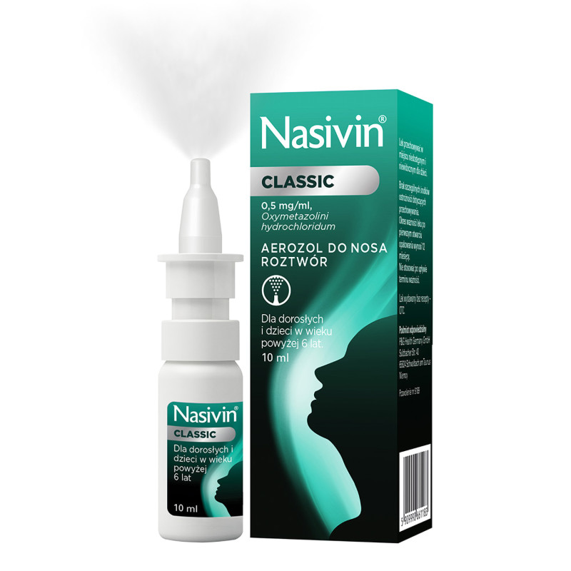NASIVIN Classic 0,05% aerozol 10ml