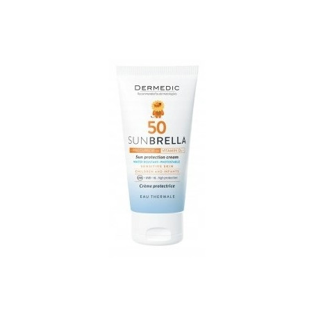 Dermedic Sunbrella Krem ochronny SPF50 do twarzy od 1. miesiąca życia z prekursorem witaminy D3 50ml