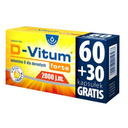 D-Vitum Forte 2000 j.m., witamina D dla dorosłych kapsułki 90 kapsułek