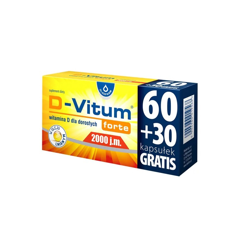 D-Vitum Forte 2000 j.m., witamina D dla dorosłych kapsułki 90 kapsułek
