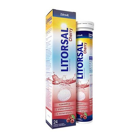 Zdrovit Litorsal Cherry 24 tabletki musujące