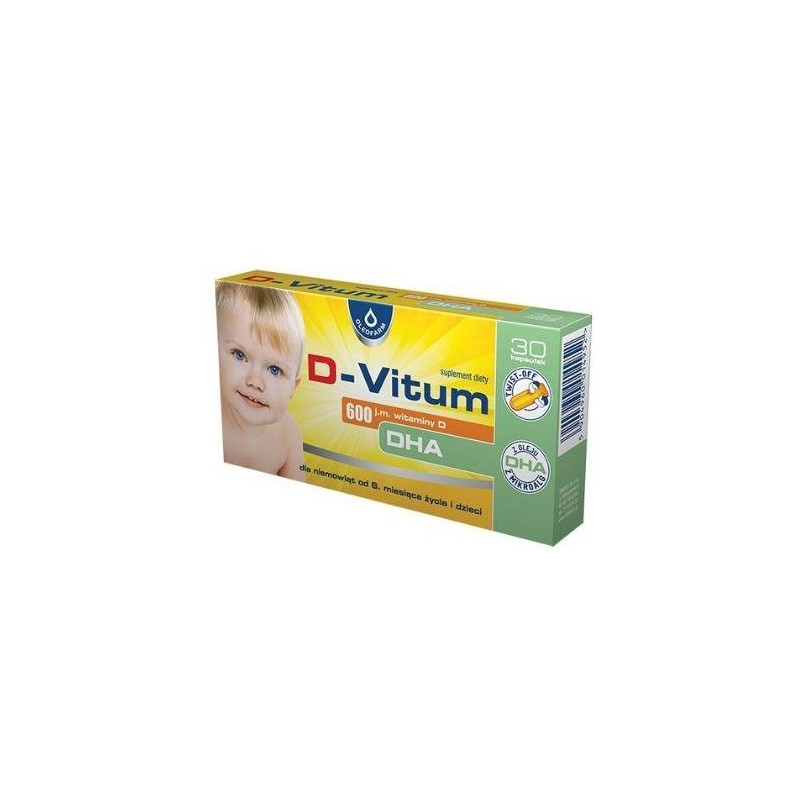 D-Vitum 600 j.m. witaminy D DHA 30 kapsułek