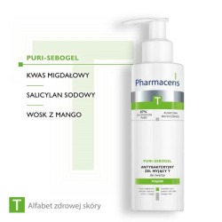 Pharmaceris T Puri-Sebogel antybakteryjny żel myjący do twarzy 190ml