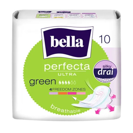 Bella Perfecta Ultra Green ultracienkie podpaski bezzapachowe 10 sztuk