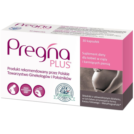Pregna Plus dla kobiet w ciąży i karmiących piersią 30 kapsułek