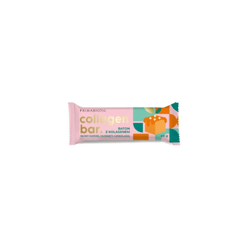 Primabiotic Collagen Bar Baton słony karmel z kolagenem muśnięty czekoladą 12 sztuk