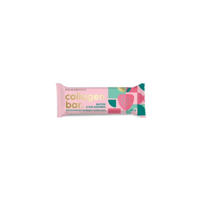Primabiotic Collagen Bar Baton truskawkowy z kolagenem muśnięty czekoladą 1szt