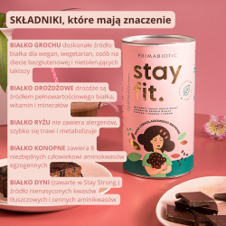 Primabiotic Stay Fit shake proteinowy o smaku czekoladowego brownie 500g