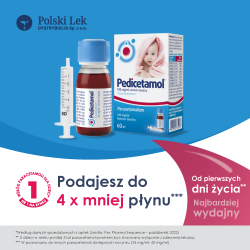 Pedicetamol 100mg/ml Roztwór doustny dla dzieci i niemowląt od urodzenia 60ml