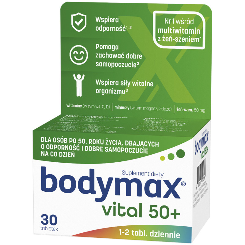 Bodymax Vital 50+ wsparcie siły witalnej 30 tabletek