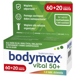 Bodymax Vital 50+ wspiera siły witalne 60 + 20  tabletek
