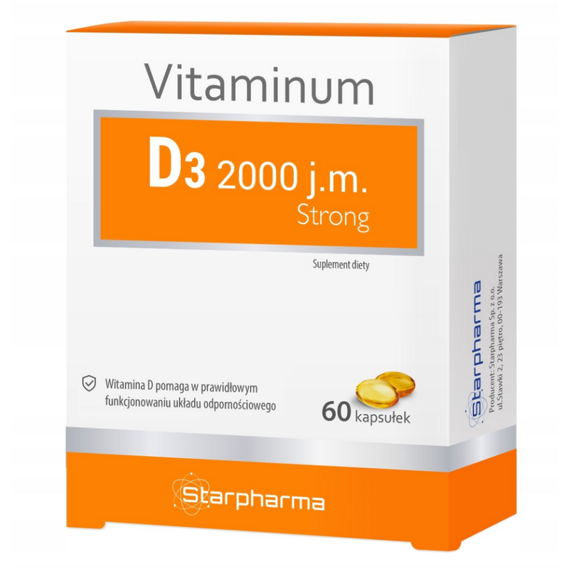 Vitaminum D3 2000 j.m. Strong 60 kapsułek