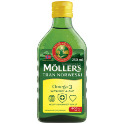 Moller's Tran Norweski Cytrynowy Płyn 250ml