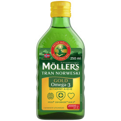 Moller's Gold Tran Norweski o aromacie cytrynowym 250ml