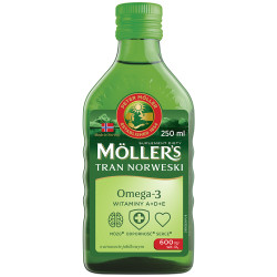 Moller's Tran Norweski o aromacie jabłkowym płyn 250ml