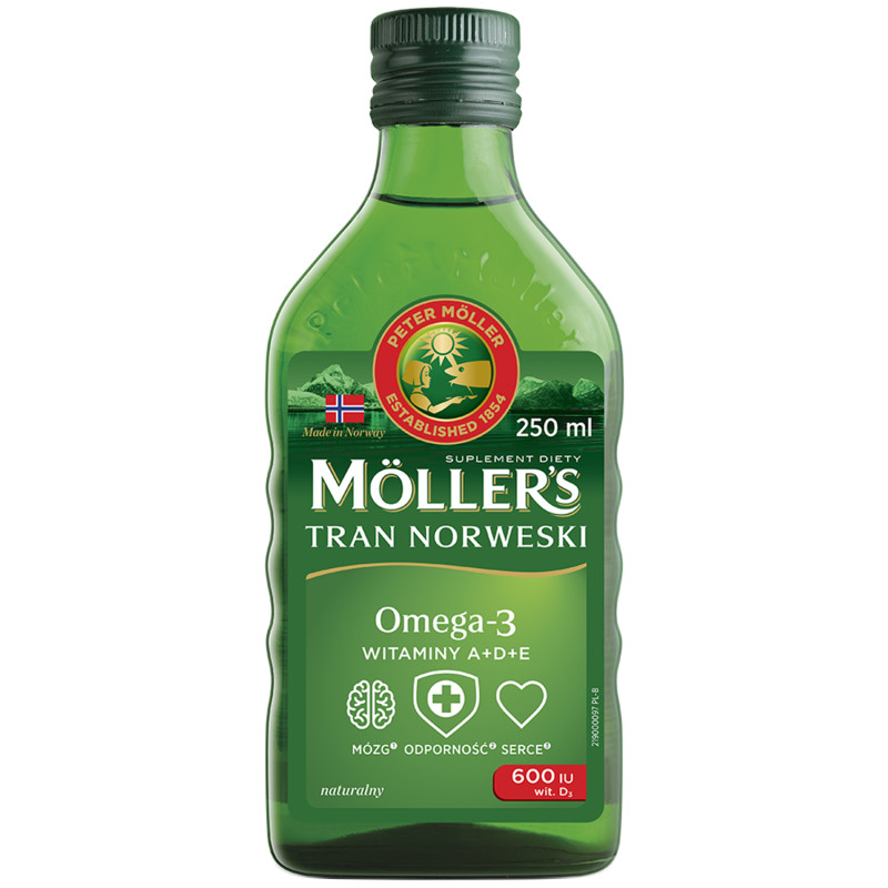 Moller's Tran Norweski o naturalny aromacie płyn 250ml