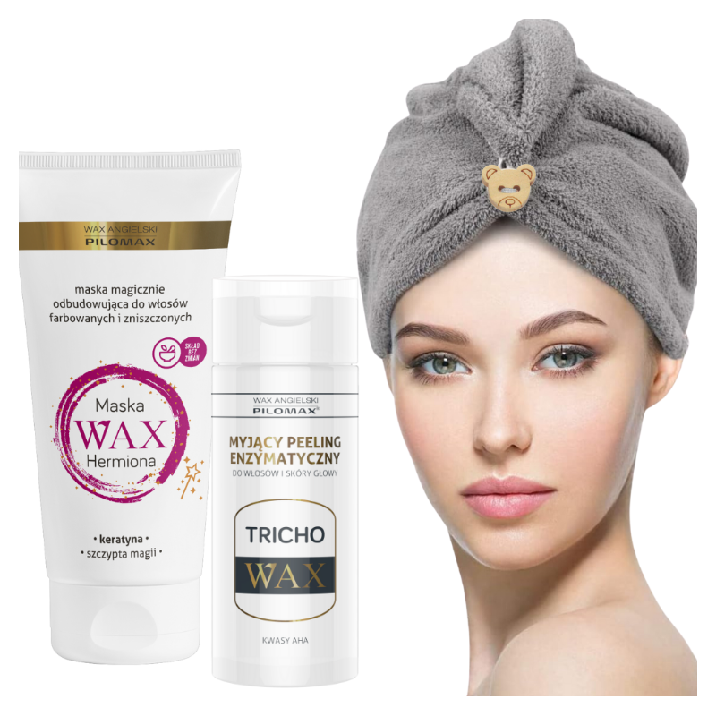 Zestaw Wax Peeling Tricho 150ml + Turban + Maska Hermiona 200ml