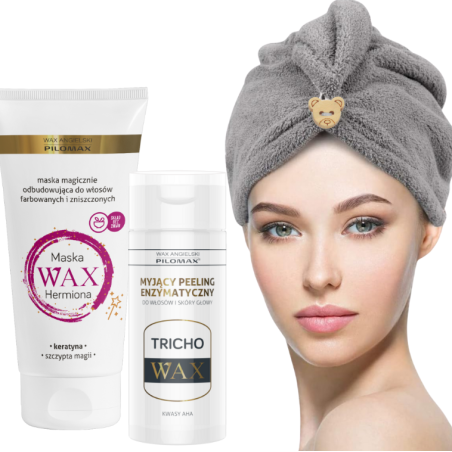 Zestaw Wax Peeling Tricho 150ml + Turban + Maska Hermiona 200ml