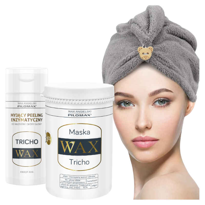 Zestaw Wax Peeling Tricho 150ml + Turban + Maska Tricho 480ml